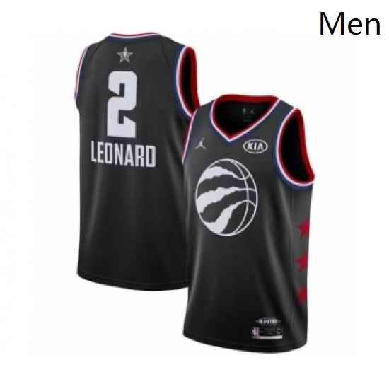 Mens Jordan Toronto Raptors 2 Kawhi Leonard Swingman Black 2019 All Star Game Basketball Jersey